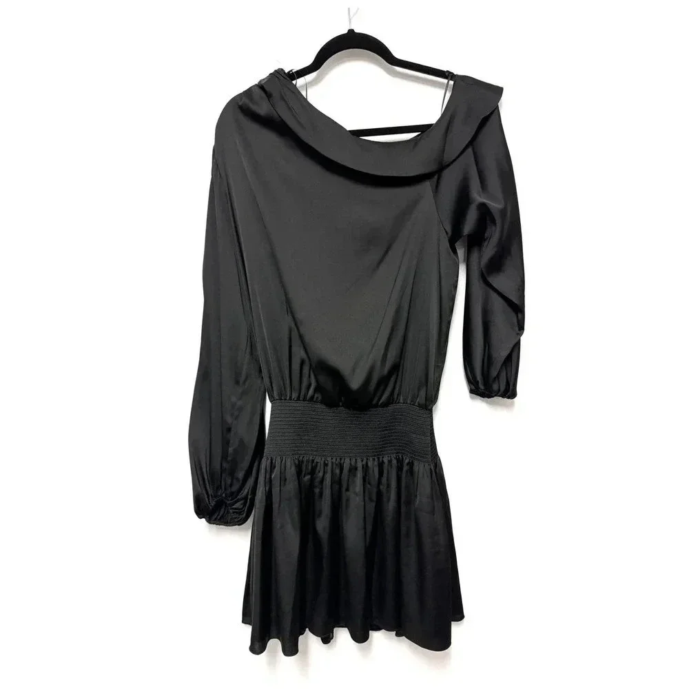 NWT Ramy Brook Off Shoulder Blouson Mini Dress Timothy Dress - Picture 2 of 6